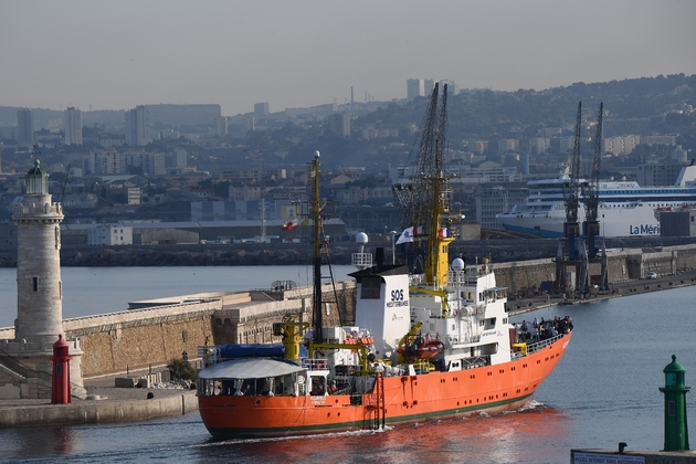 L'Aquarius de SOS Méditerranée est arrivé à Marseille le 29 juin 2018 