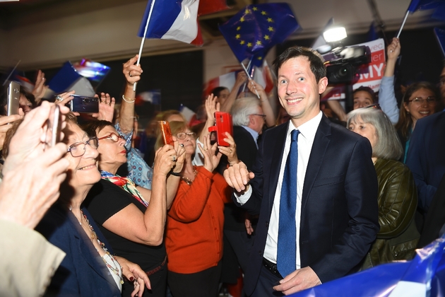 François-Xavier Bellamy, tête de liste des Républicains (LR) pour les européennes, le 22 mai 2019 à Nîmes