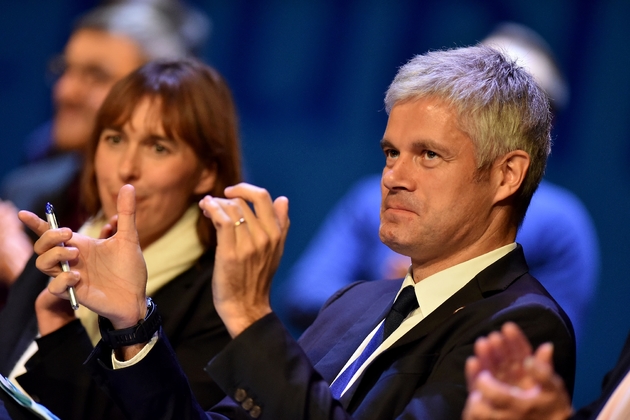 Laurent Wauquiez lors d'un meeting à Saint-Quentin dans l'Aisne, le 6 décembre 2018