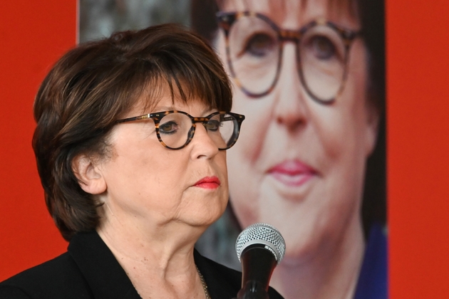 La maire sortante de Lille, Martine Aubry candidate qui brigue un nouveau mandat présente son programme le 1er février 2020