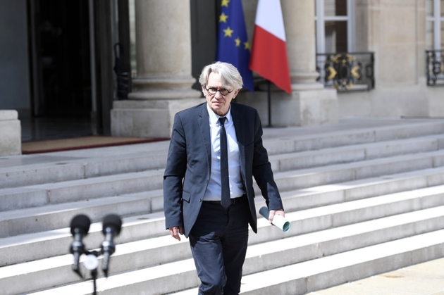 Le secrétaire général de FO, Jean-Claude Mailly, à l'Elysée le 23 mai 2017