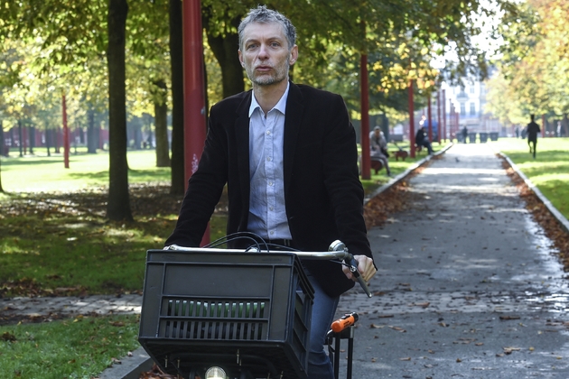 Stéphane Baly, candidat pour Les Verts (EELV), à la mairie de Lille, le 25 octobre 2019 dans un parc de Lille