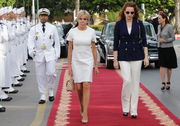 La princesse Lalla Salma  et l'épouse du président, Brigitte Macron, le 14 juin 2017