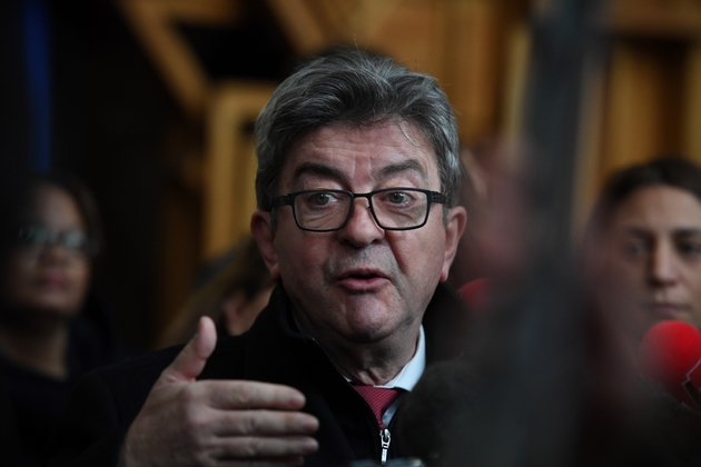 Le chef de file de la France insoumise (LFI) Jean-Luc Melenchon, le 9 décembre 2019 à Bobigny