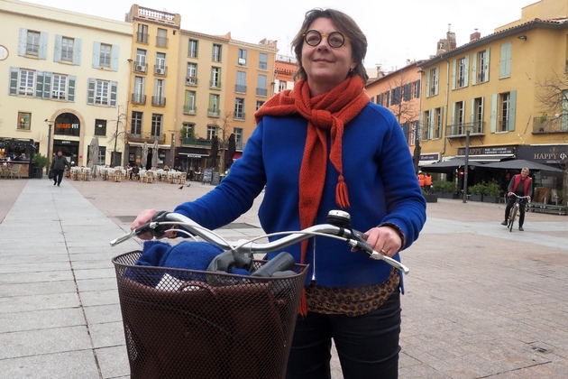 La candidate EELV aux municipales, Agnès Langevine, le 27 janvier 2020 à Perpignan