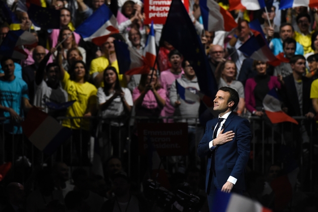 Emmanuel Macron en meeting à Lyon, le 4 février 2017 