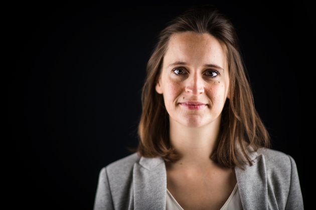 Madeleine de Jessey, co-fondatrice des Veilleurs et porte-parole de Sens commun, lors d'une séance photo à Paris, le 19 avril 2017