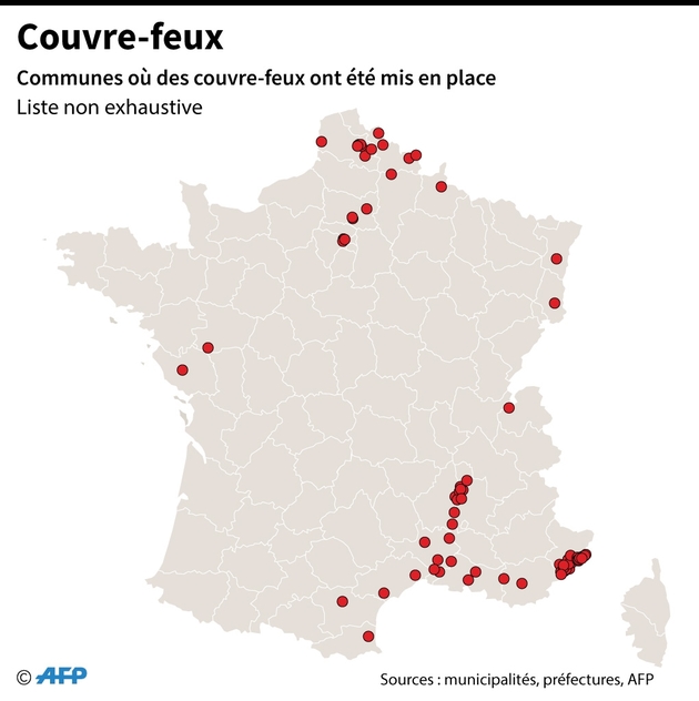 Couvre-feux en France