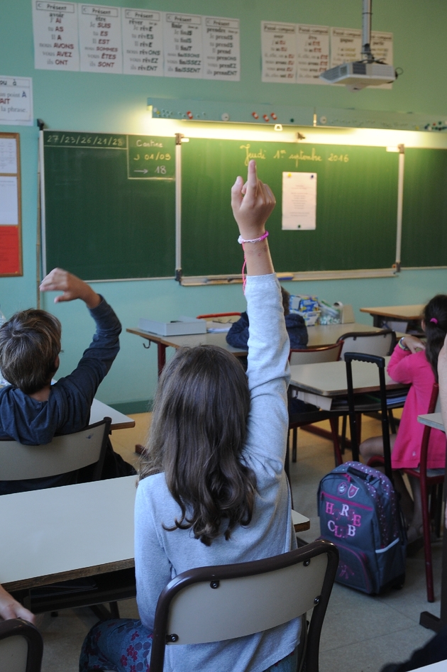 Une classe d'école primaire, en septembre 2016