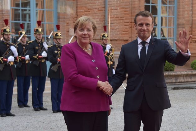 Emmanuel Macron et Angela Merkel, le 16 octobre 2019 à Toulouse