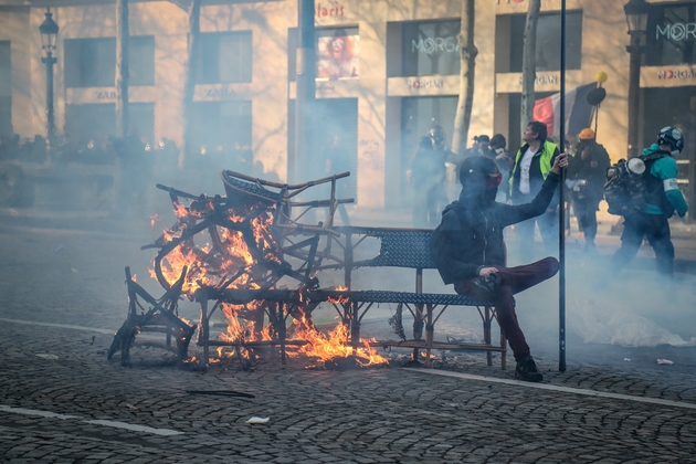 Au cours de la manifestation des 