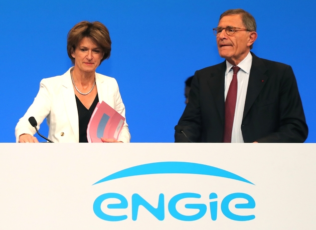 Isabelle Kocher et Gérard Mestrallet lors de l'assemblée générale d'Engie du 18 mai 2019 à Paris