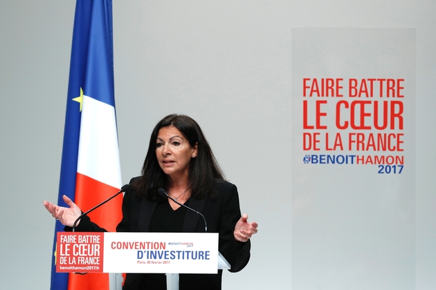 Anne Hidalgo lors de la convention d'investiture de Benoit Hamon le 5 février 2017 à Paris