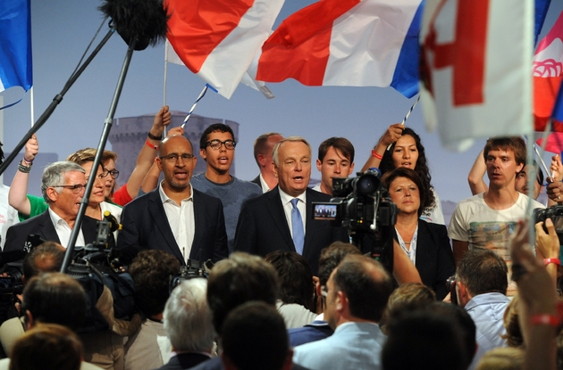 L'ancien président du Mouvement des Jeunes socialistes, Thierry Marchal-Beck, ici à droite de l'image pendant les Universités d'été du parti, à La Rochelle, le 25 août 2013
