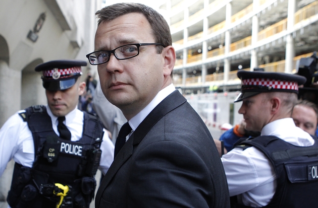 Photo prise le 4 juillet 2014 à Londres d'Andy Coulson, ancien rédacteur en chef du News of the World et embauché par l'ancien premier ministre David Cameron comme directeur de communication