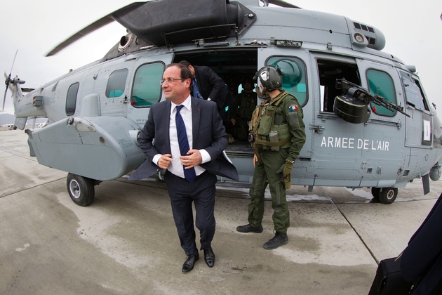 François Hollande arrivant à Kaboul, le 25 mai 2012