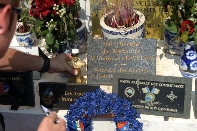 Mémorial pour les soldats français morts à la bataille de Dien Bien Phu (photo prise le 19 juin 2014 à Dien Bien Phu)