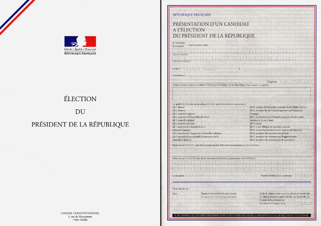 Montage de deux pages du formulaire de parrainage