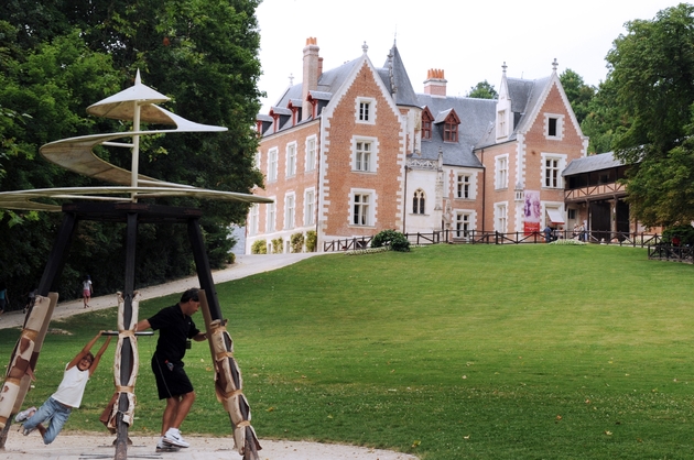 Le château du Clos Lucé à Amboise, dernière demeure de Léonard de Vinci, le 2 juillet 2009