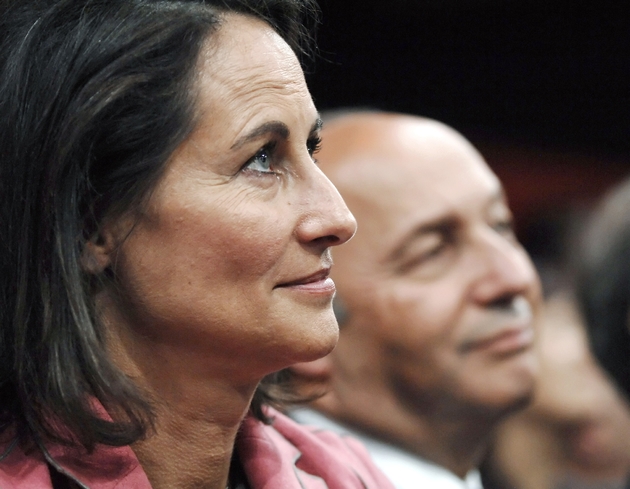 Ségolene Royal, juste après sa défaite aux présidentielles et Laurent Fabius, lors d'un meeting à Paris, le 29 mai 2007