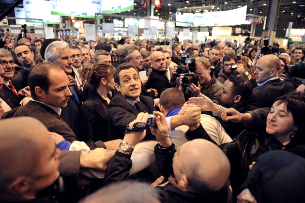 Nicolas Sarkozy au Salon de l'Agriculture à PAris, le 23 février 2008