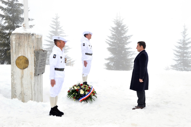 Nicolas Sarkozy au mémorial des Glières en mars 2018