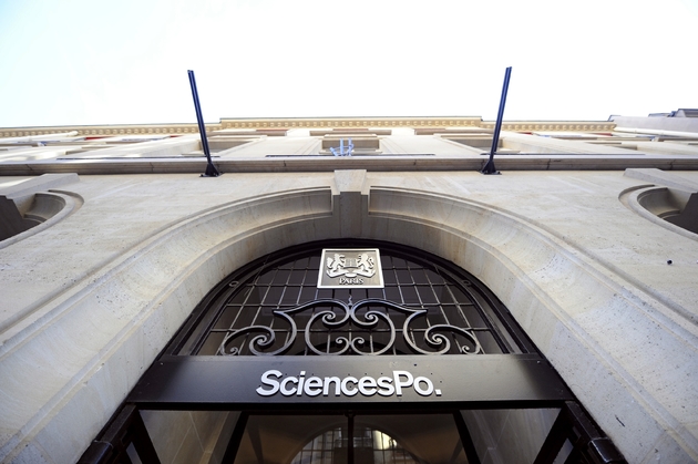 L'entrée de Sciences Po à Paris, le 15 janvier 2009
