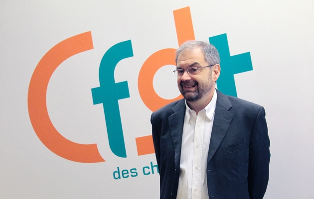 François Chérèque le 16 avril 2010, au siège de la CFDT à Paris