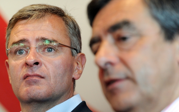 Marc Joulaud et François Fillon le 4 juin 2012 à La Suze-sur-Sarthe