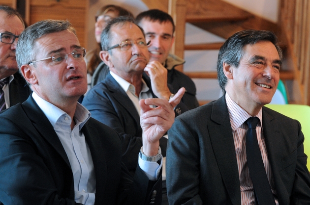Marc Joulaud et Francois Fillon le 12 juillet 2012 à Juigne-sur-Sarthe