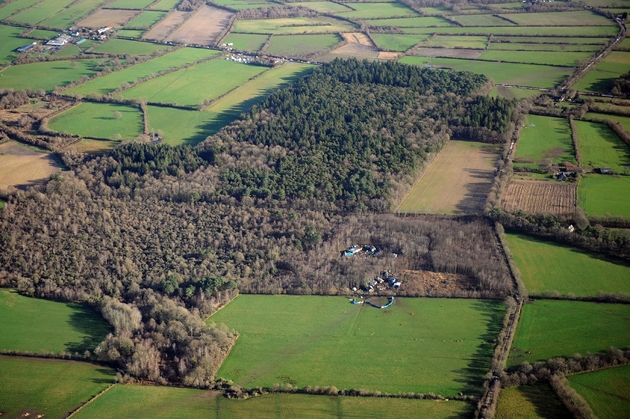 Vue aérienne du site de Notre-Dame-des-Landes près de Nantes, le 2 janvier 2013 