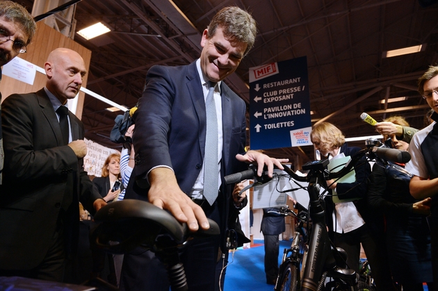 Arnaud Montebourg, alors ministre du Redressement productif, au salon du 