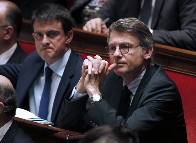 Vincent Peillon  et Manuel Valls lors des questions au gouvernement, le 14 janvier 2014