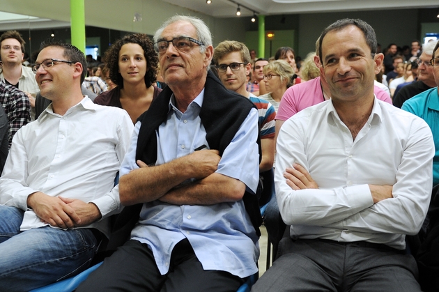 Henri Emmanuelli et Benoît Hamon le 29 août 2014 à La Rochelle