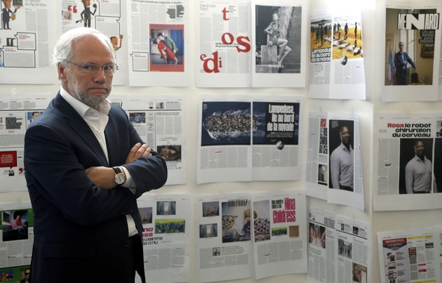 Le directeur du quotidien Libération Laurent Joffrin le 21 mai 2015 à Paris