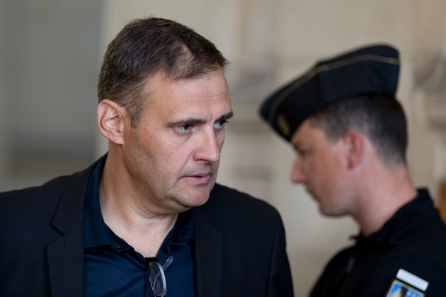 Yvan Benedetti, ancien patron de l'Oeuvre française, le 1er octobre 2015 au palais de justice de Paris où il comparaissait pour incitation à la haine raciale