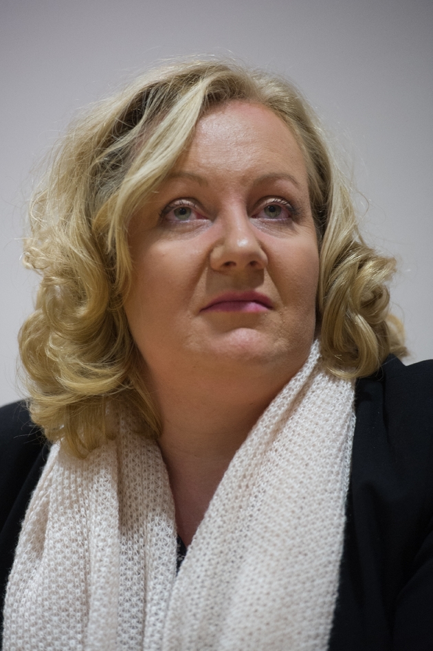 Sophie Montel, responsable régionale FN, le 28 octobre 2015 à Besançon 