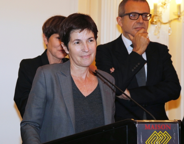 Christine Angot, le 2 novembre 2015 à Paris après avoir reçu le pris Décembre pour 