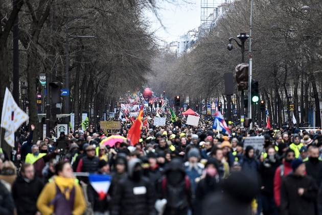 Manifestation à Paris contre la réforme des retraites le 28 décembre 2019 