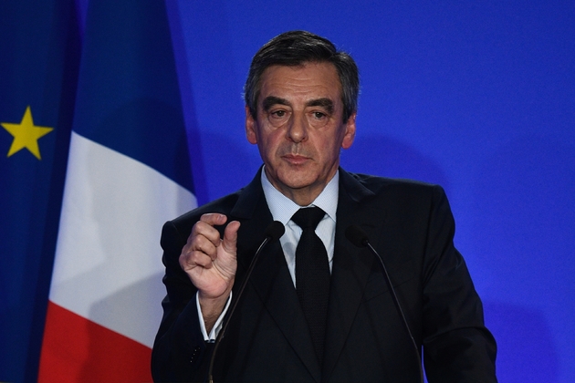 François Fillon donne une conférence de presse le 6 février 2016 à Paris