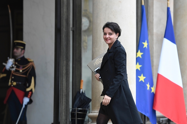 La ministre française de l'Education Najat Najat Vallaud-Belkacem à Paris, le 8 mars 2017