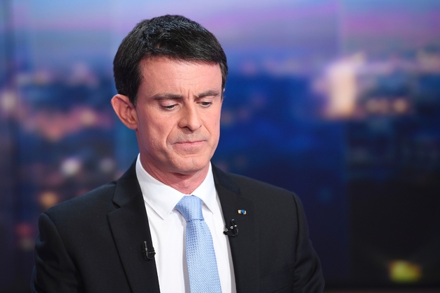 Manuel Valls lors du journal de 20 heures de TF1, le 23 janvier 2017 à Boulogne-Billancourt