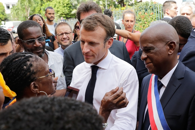 Emmanuel Macron à Saint Pierre en Martinique, le 27 septembre 2018