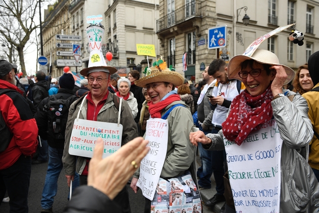 Départ de la Marche pour la VI Republique, place de la République à Paris le 18 mars 2017