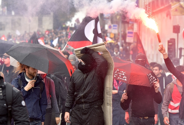 Manifestation contre la réforme du code du travail, le 19 octobre 2017 à Nantes