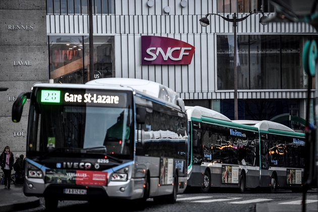 La gare Montparnasse à Paris, toujours en grève, le 2 janvier 2019