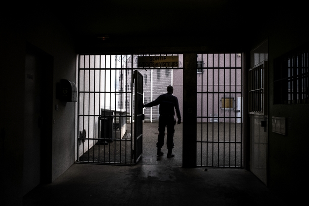 Le centre pénitentiaire de Bourg-en-Bresse dans l'Ain, le 27 novembre 2018