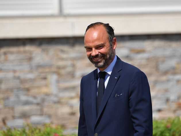 Edouard Philippe en déplacement dans un lycée de Le Muy (Var), le 30 août 2019