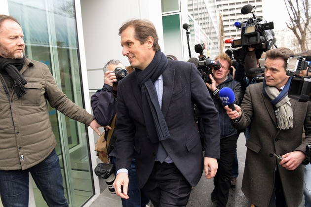 Jérôme Chartier à son arrivée au QG de campagne de François Fillon le 1er mars 2017 à Paris