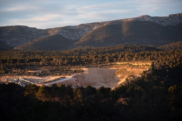 Carrière Lafarge à Signes, le 5 février 2020